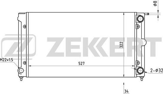 Zekkert MK-1030 - Radiators, Motora dzesēšanas sistēma autospares.lv