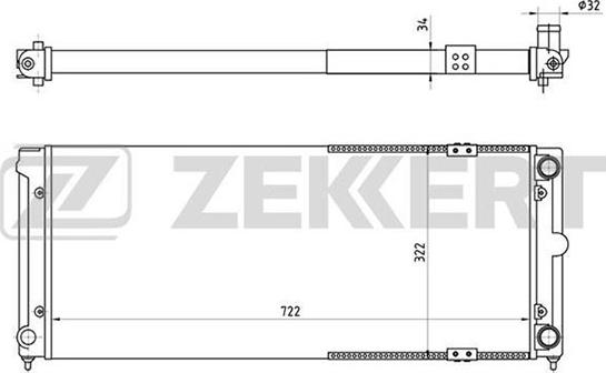 Zekkert MK-1031 - Радиатор, охлаждение двигателя www.autospares.lv