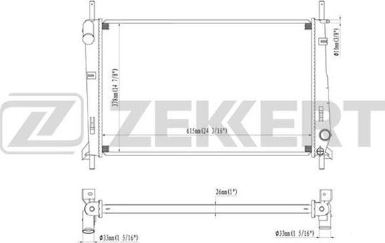 Zekkert MK-1022 - Радиатор, охлаждение двигателя www.autospares.lv