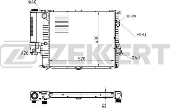 Zekkert MK-1072 - Radiators, Motora dzesēšanas sistēma www.autospares.lv