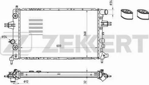 Zekkert MK-1381 - Radiators, Motora dzesēšanas sistēma www.autospares.lv