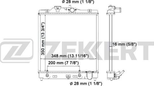 Zekkert MK-1320 - Радиатор, охлаждение двигателя www.autospares.lv