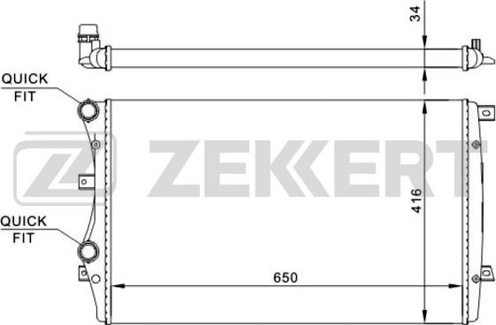 Zekkert MK-1246 - Radiators, Motora dzesēšanas sistēma www.autospares.lv