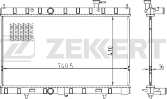 Zekkert MK-1247 - Радиатор, охлаждение двигателя www.autospares.lv