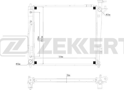 Zekkert MK-1261 - Radiators, Motora dzesēšanas sistēma www.autospares.lv