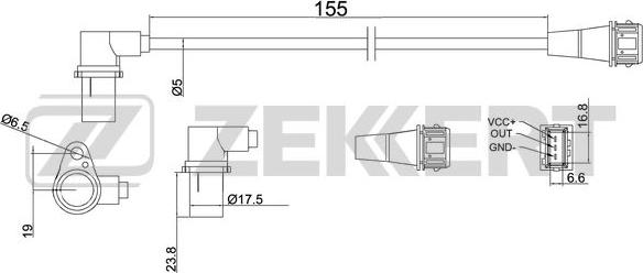 Zekkert SE-4018 - Impulsu devējs, Kloķvārpsta www.autospares.lv