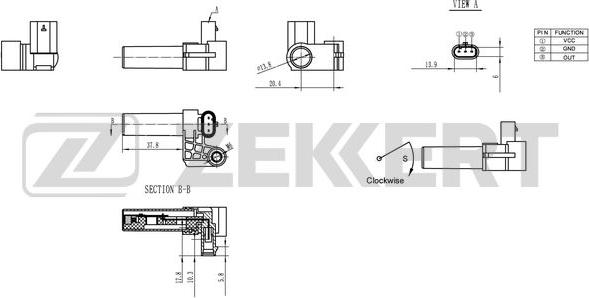 Zekkert SE-4013 - Impulsu devējs, Kloķvārpsta autospares.lv