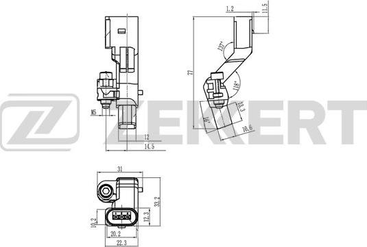 Zekkert SE-4085 - Sensor, crankshaft pulse www.autospares.lv