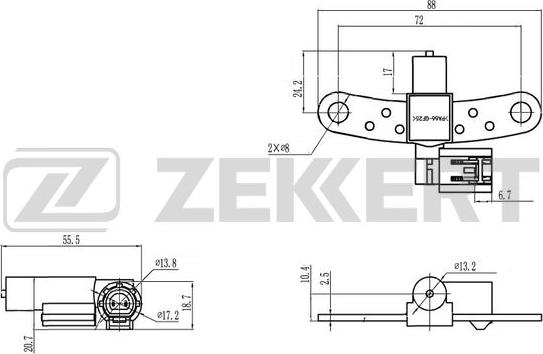 Zekkert SE-4122 - Impulsu devējs, Kloķvārpsta www.autospares.lv