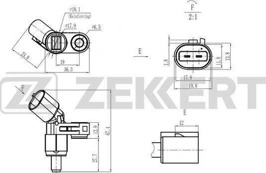 Zekkert SE-6182 - Devējs, Riteņu griešanās ātrums autospares.lv