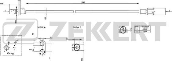 Zekkert SE-6139 - Devējs, Riteņu griešanās ātrums www.autospares.lv