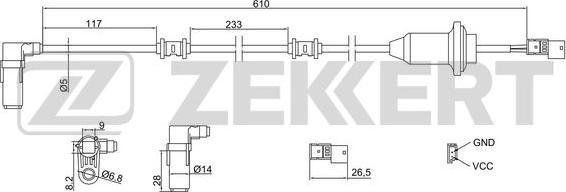 Zekkert SE-6129 - Devējs, Riteņu griešanās ātrums www.autospares.lv