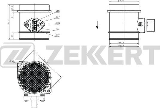 Zekkert SE-1066 - Devējs, Spiediens ieplūdes traktā autospares.lv