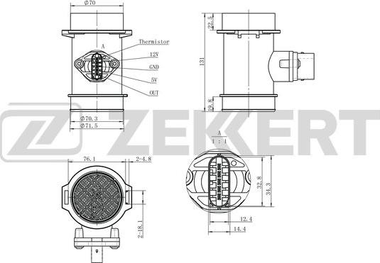 Zekkert SE-1101 - Devējs, Spiediens ieplūdes traktā autospares.lv