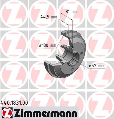 Zimmermann 440.1831.00 - Bremžu trumulis www.autospares.lv