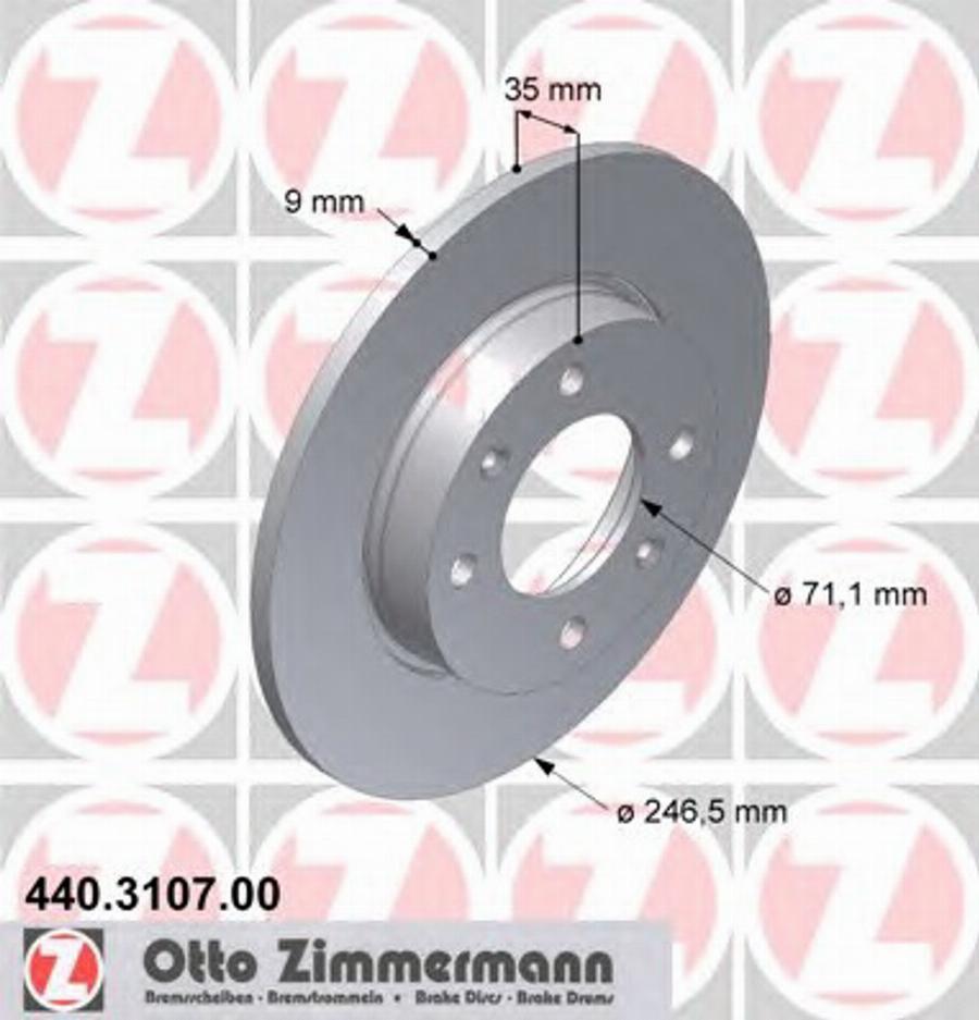 Zimmermann 440 3107 00 - Brake Disc www.autospares.lv