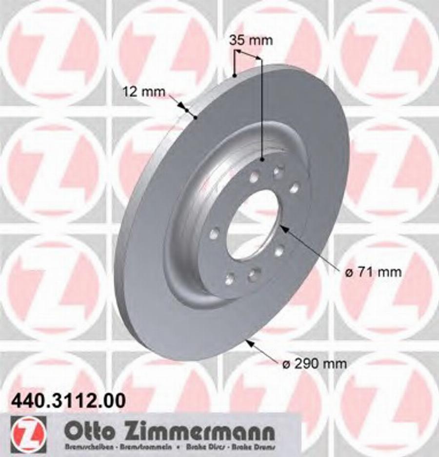 Zimmermann 440.3112.00 - Bremžu diski autospares.lv