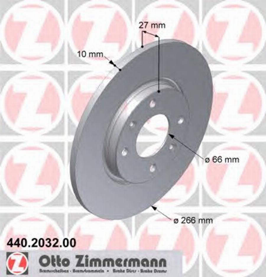 Zimmermann 440 2032 00 - Bremžu diski www.autospares.lv