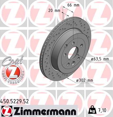 Zimmermann 450.5229.52 - Bremžu diski www.autospares.lv