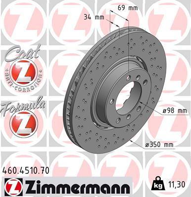 Zimmermann 460.4510.70 - Bremžu diski www.autospares.lv