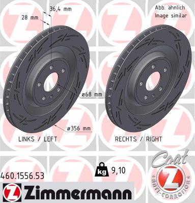 Zimmermann 460.1556.53 - Bremžu diski www.autospares.lv