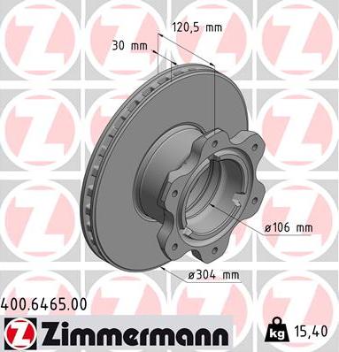 Zimmermann 400.6465.00 - Bremžu diski autospares.lv