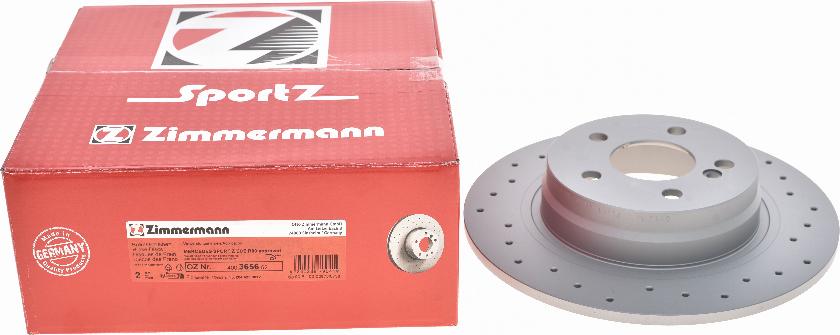 Zimmermann 400.3656.52 - Bremžu diski www.autospares.lv