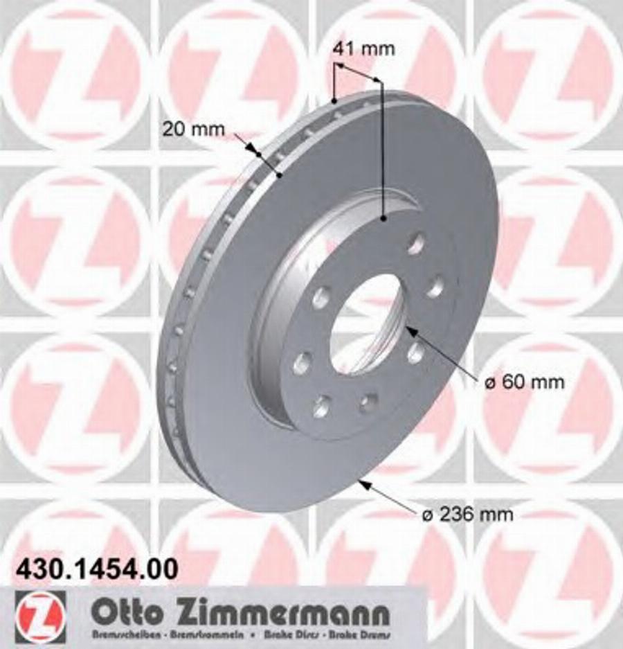 Zimmermann 430 1454 00 - Bremžu diski autospares.lv