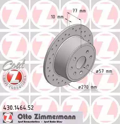 Zimmermann 430.1464.52 - Bremžu diski www.autospares.lv