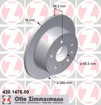 Zimmermann 430.1476.00 - Bremžu diski www.autospares.lv