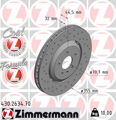 Zimmermann 430.2634.70 - Bremžu diski www.autospares.lv