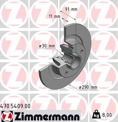 Zimmermann 470.5409.00 - Bremžu diski www.autospares.lv