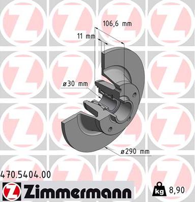 Zimmermann 470.5404.00 - Bremžu diski www.autospares.lv