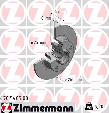 Zimmermann 470.5405.00 - Bremžu diski www.autospares.lv