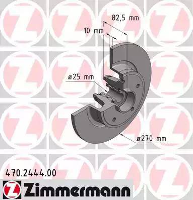 Zimmermann 470.2444.00 - Bremžu diski www.autospares.lv