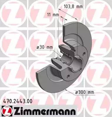 Zimmermann 470.2443.00 - Bremžu diski www.autospares.lv