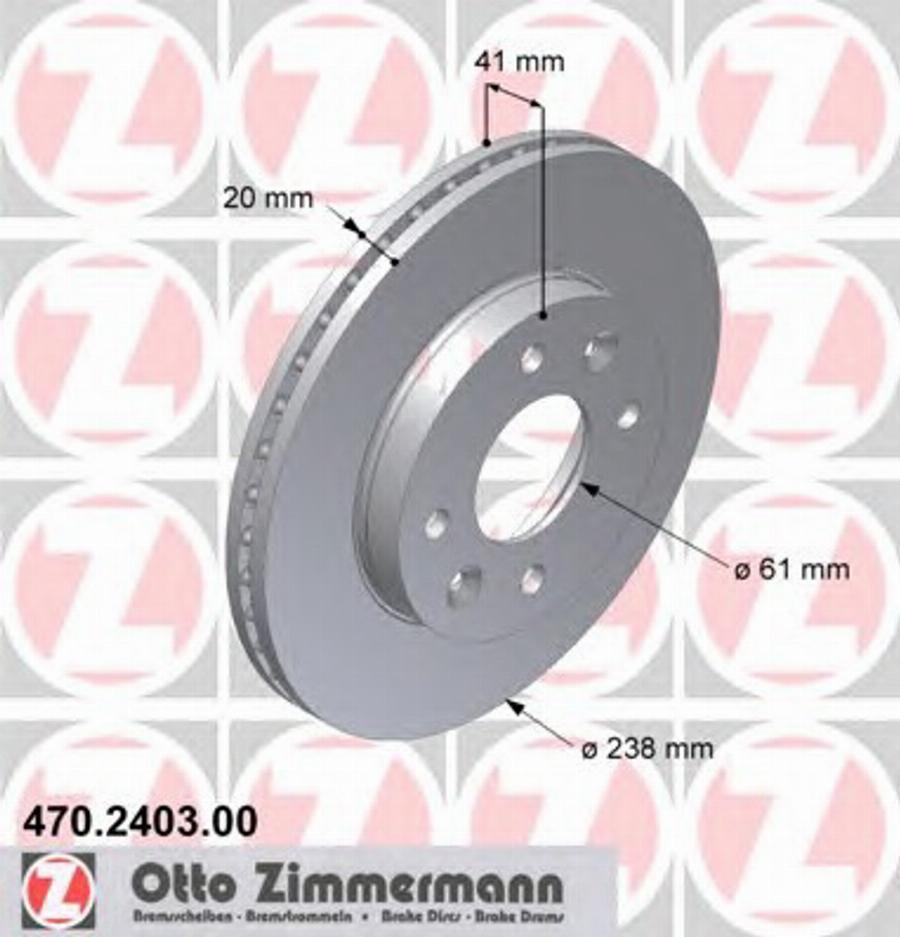 Zimmermann 470.2403.00 - Bremžu diski autospares.lv