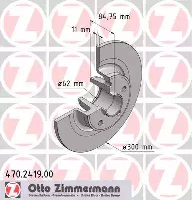 Zimmermann 470.2419.00 - Bremžu diski www.autospares.lv