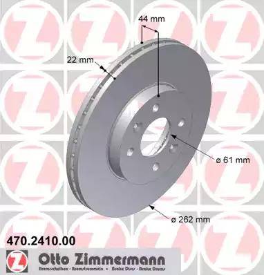 Zimmermann 470.2410.00 - Bremžu diski autospares.lv