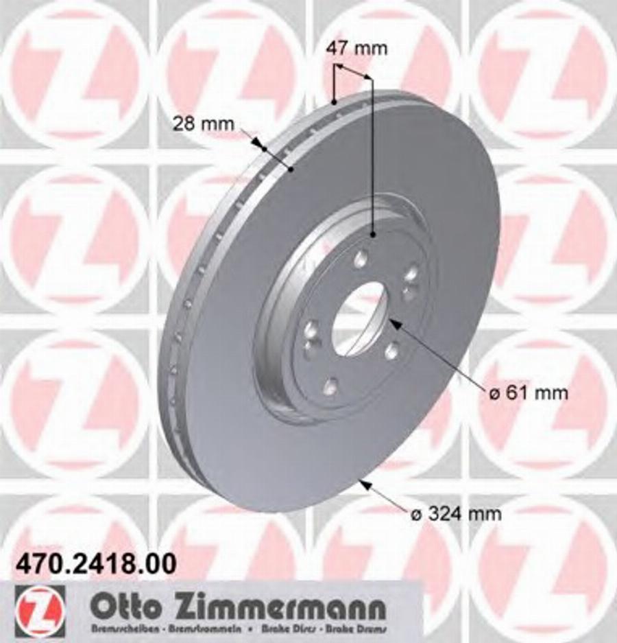 Zimmermann 470241800 - Bremžu diski www.autospares.lv