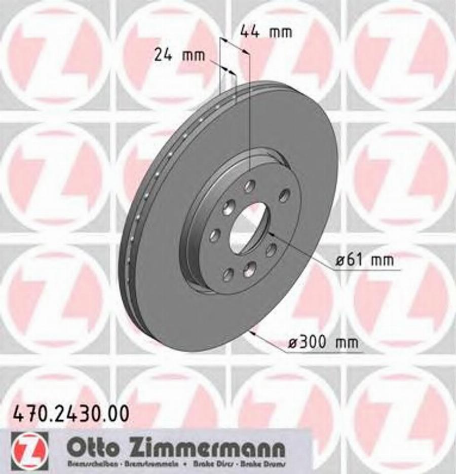 Zimmermann 470.2430.00 - Bremžu diski www.autospares.lv