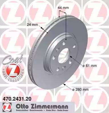 Zimmermann 470.2431.20 - Bremžu diski www.autospares.lv