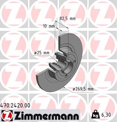 Zimmermann 470.2420.00 - Bremžu diski autospares.lv