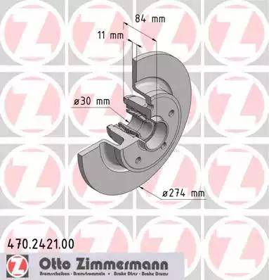 Zimmermann 470.2421.00 - Bremžu diski www.autospares.lv