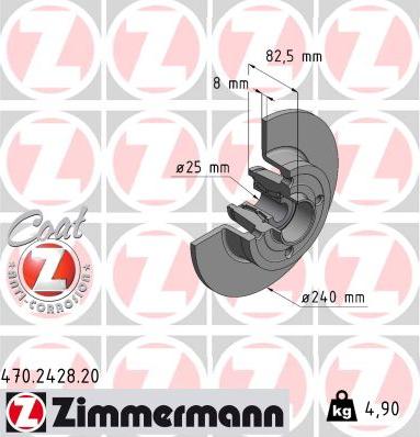 Zimmermann 470242820 - Bremžu diski www.autospares.lv