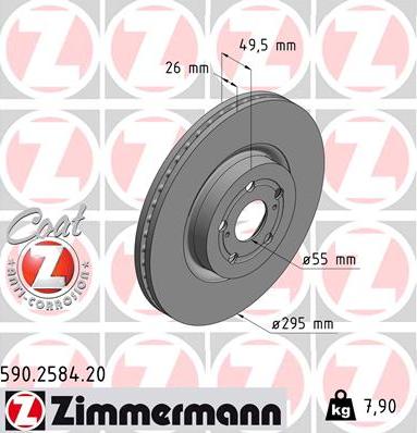 Zimmermann 590.2584.20 - Bremžu diski www.autospares.lv