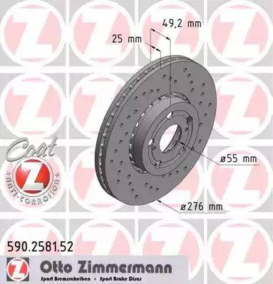 Zimmermann 590.2581.52 - Bremžu diski www.autospares.lv