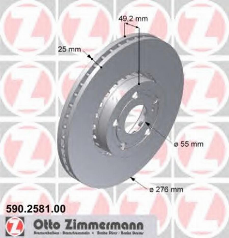 Zimmermann 590258100 - Bremžu diski www.autospares.lv