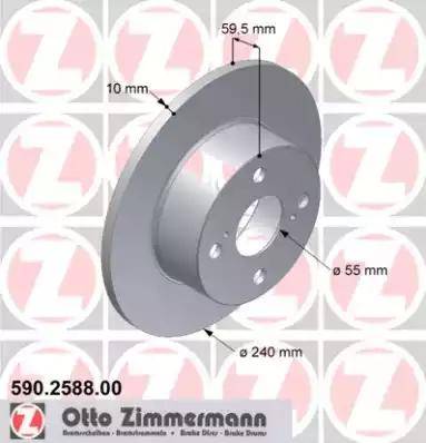 Zimmermann 590.2588.00 - Bremžu diski autospares.lv