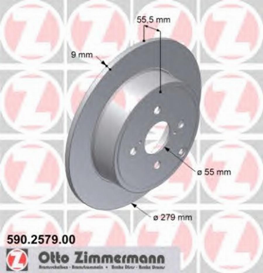 Zimmermann 590.2579.00 - Bremžu diski autospares.lv